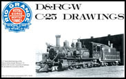 Cover of D&RGW C25 Drawings book